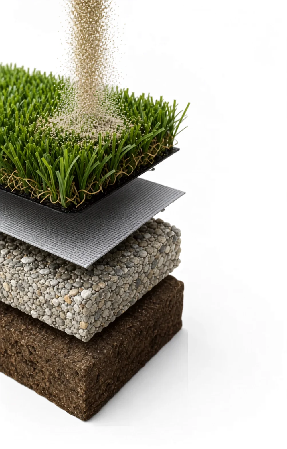 Capas de instalación de césped artificial Greenial